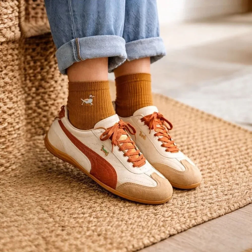 Anthropologie Trouser Icon Socks Set Hunting Dog Duck Earth Tone NWT